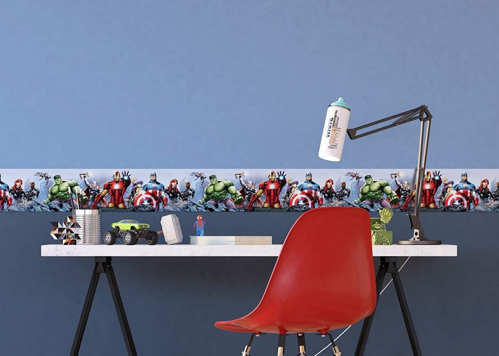 Cenefa Adhesiva Decorativa para Niños con Los Personajes de Avengers